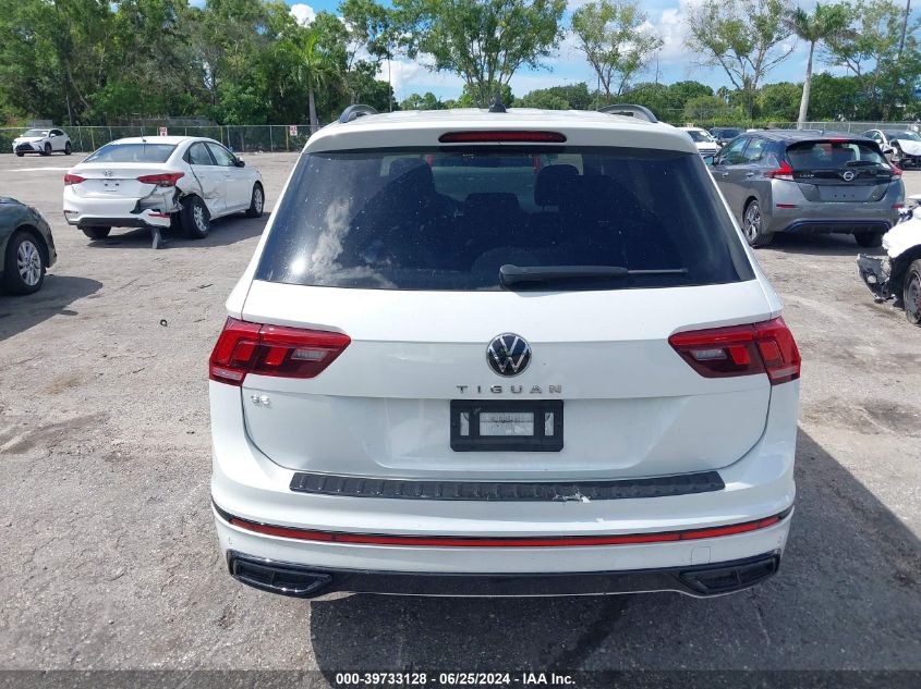 2022 Volkswagen Tiguan 2.0T Se R-Line Black VIN: 3VVCB7AX0NM133410 Lot: 39733128