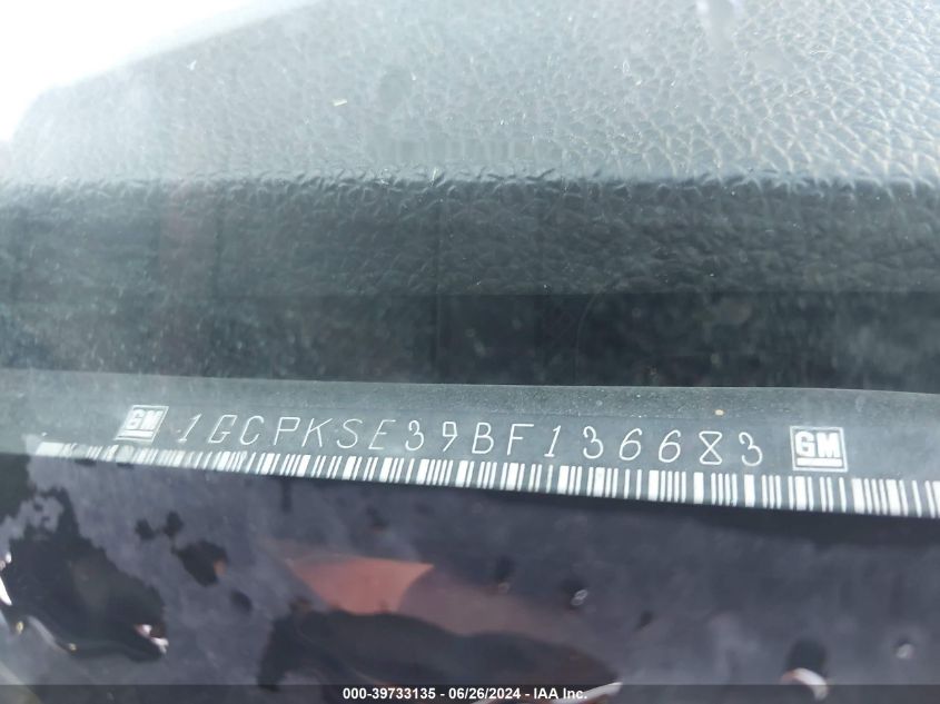 2011 Chevrolet Silverado 1500 K1500 Lt VIN: 1GCPKSE39BF136683 Lot: 39733135