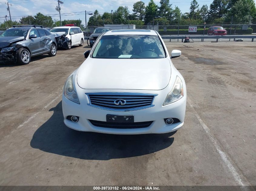 2012 Infiniti G25X VIN: JN1DV6AR4CM862494 Lot: 39733152