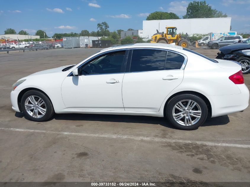 2012 Infiniti G25X VIN: JN1DV6AR4CM862494 Lot: 39733152