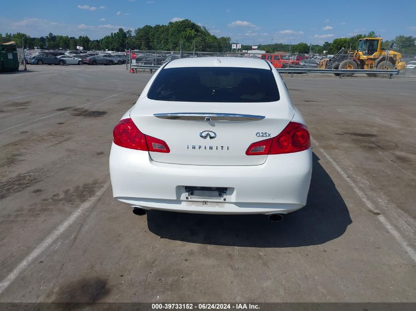 2012 Infiniti G25X VIN: JN1DV6AR4CM862494 Lot: 39733152