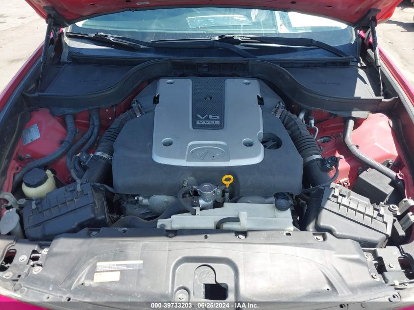 2010 Infiniti G37X VIN: JN1CV6AR8AM454525 Lot: 39733203