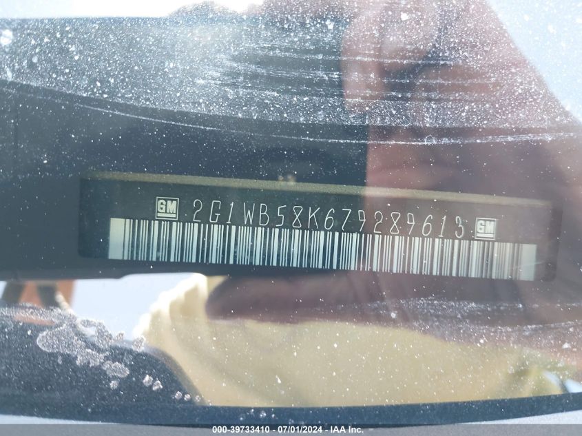 2007 Chevrolet Impala Ls VIN: 2G1WB58K679289613 Lot: 39733410