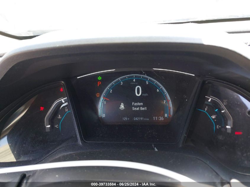 2019 Honda Civic Lx VIN: 19XFC2F65KE212444 Lot: 39733584