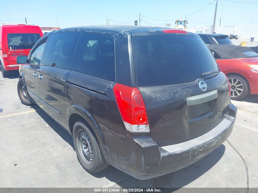 2007 Nissan Quest 3.5 VIN: 5N1BV28U07N135792 Lot: 39733606