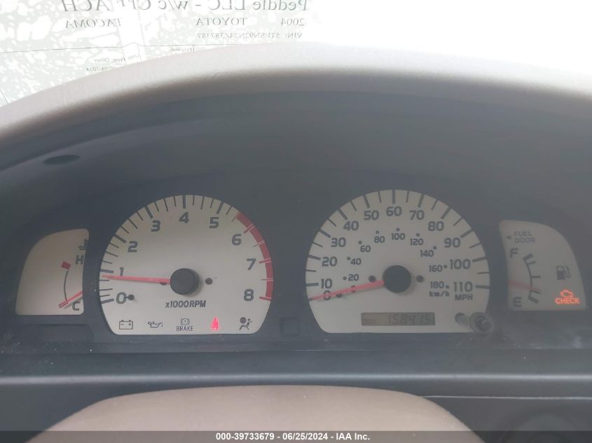 2004 Toyota Tacoma Prerunner V6 VIN: 5TESN92N24Z387387 Lot: 39733679