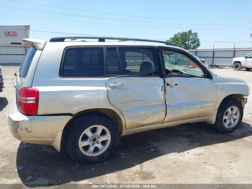 2001 Toyota Highlander V6 VIN: JTEHF21AX10032455 Lot: 39733803