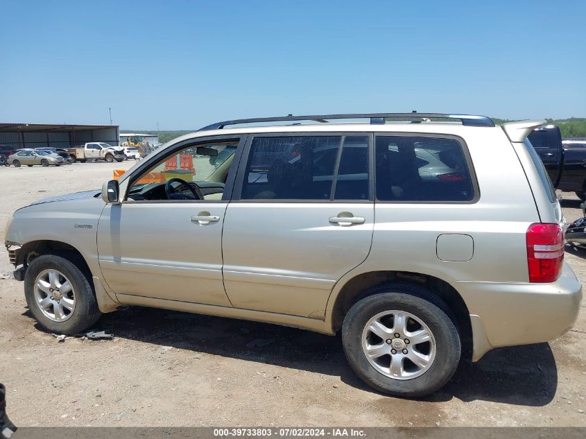 2001 Toyota Highlander V6 VIN: JTEHF21AX10032455 Lot: 39733803