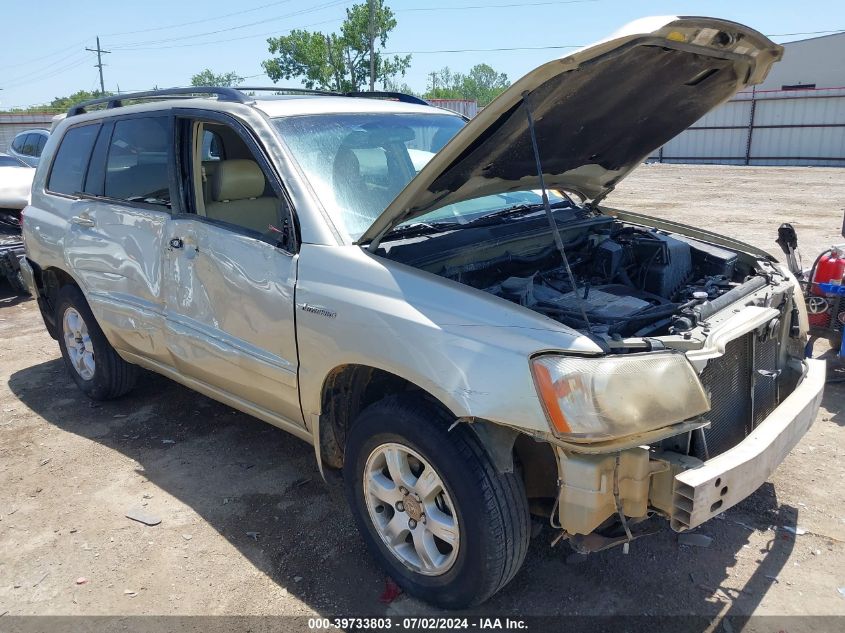 2001 Toyota Highlander V6 VIN: JTEHF21AX10032455 Lot: 39733803