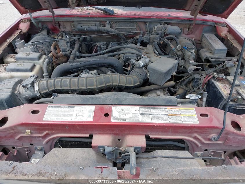 1998 Ford Ranger Splash/Xl/Xlt VIN: 1FTYR14U4WPB10190 Lot: 39733906