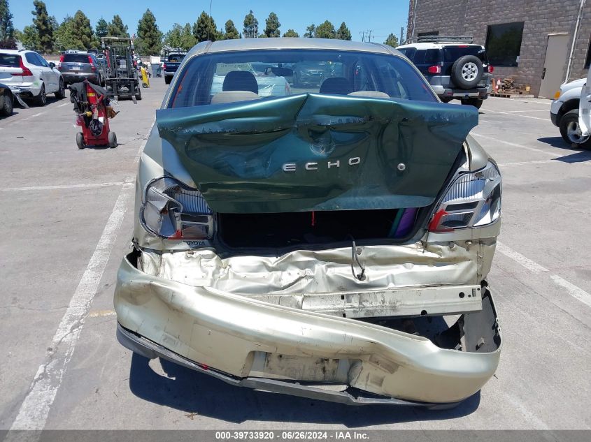 2000 Toyota Echo VIN: JTDBT1236Y0018396 Lot: 39733920