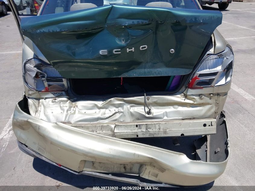 2000 Toyota Echo VIN: JTDBT1236Y0018396 Lot: 39733920