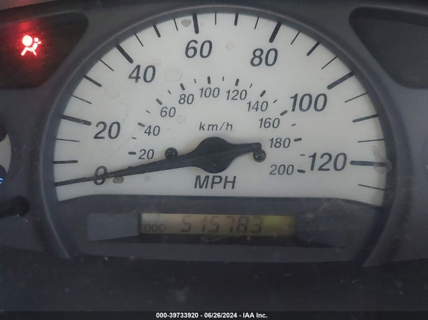 2000 Toyota Echo VIN: JTDBT1236Y0018396 Lot: 39733920