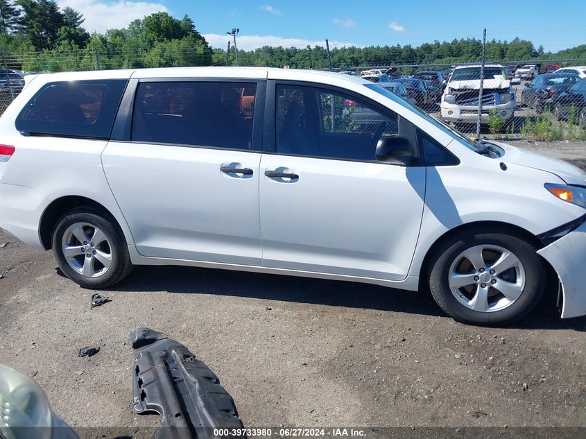 2014 Toyota Sienna L V6 7 Passenger VIN: 5TDZK3DC5ES490527 Lot: 39733980