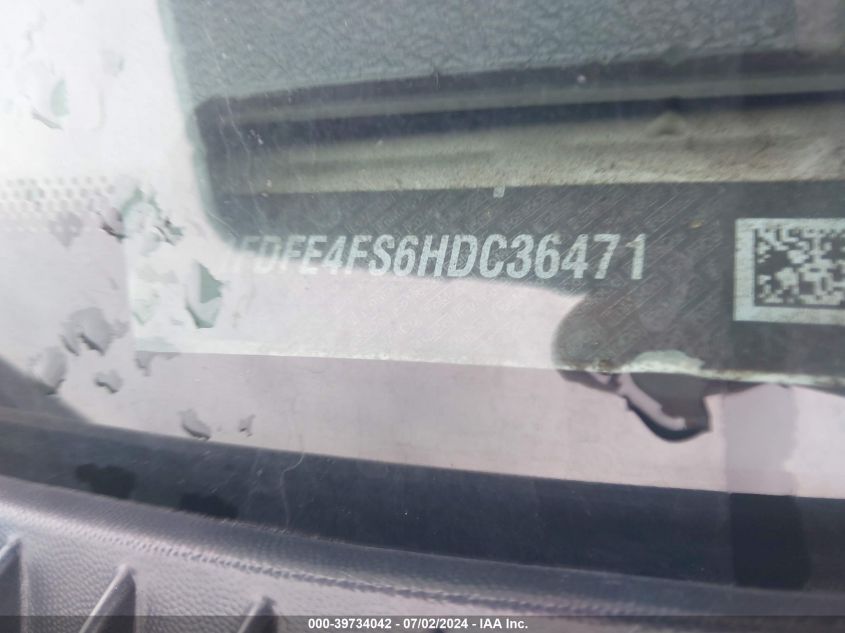 2017 Ford E-450 Cutaway VIN: 1FDFE4FS6HDC36471 Lot: 39734042