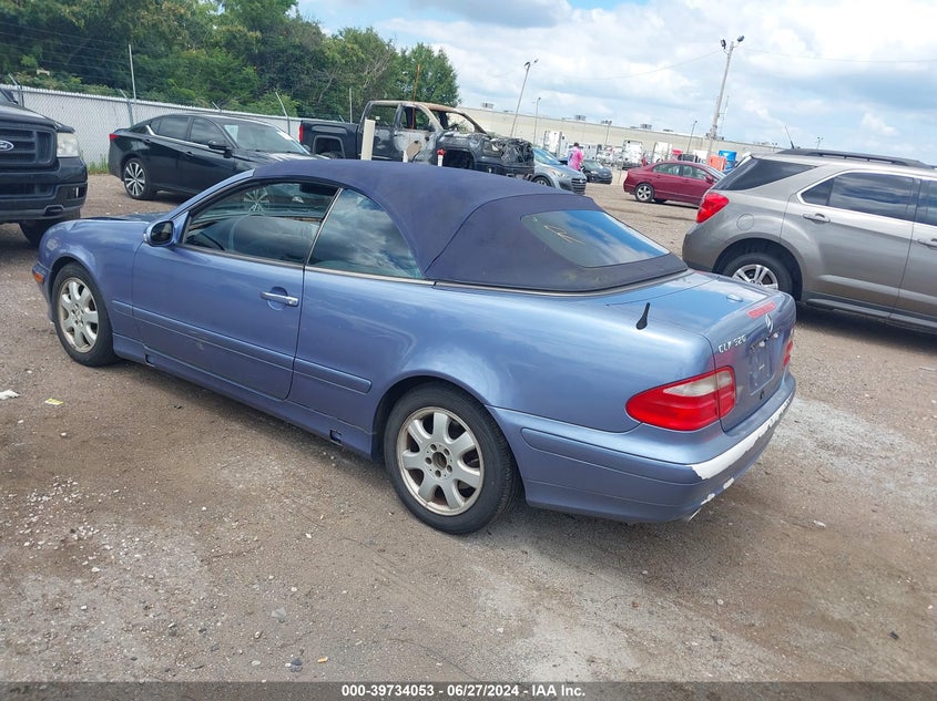 2003 Mercedes-Benz Clk 320 VIN: WDBLK65G93T133485 Lot: 39734053