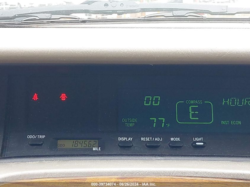 2001 Toyota Avalon Xls VIN: 4T1BF28B41U123850 Lot: 39734074