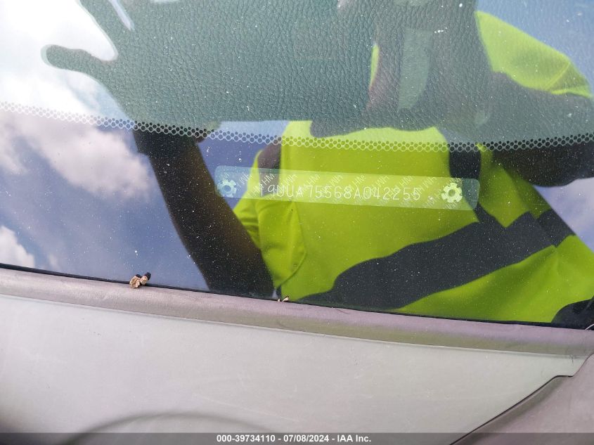 2008 Acura Tl Type S VIN: 19UUA75568A042255 Lot: 39734110