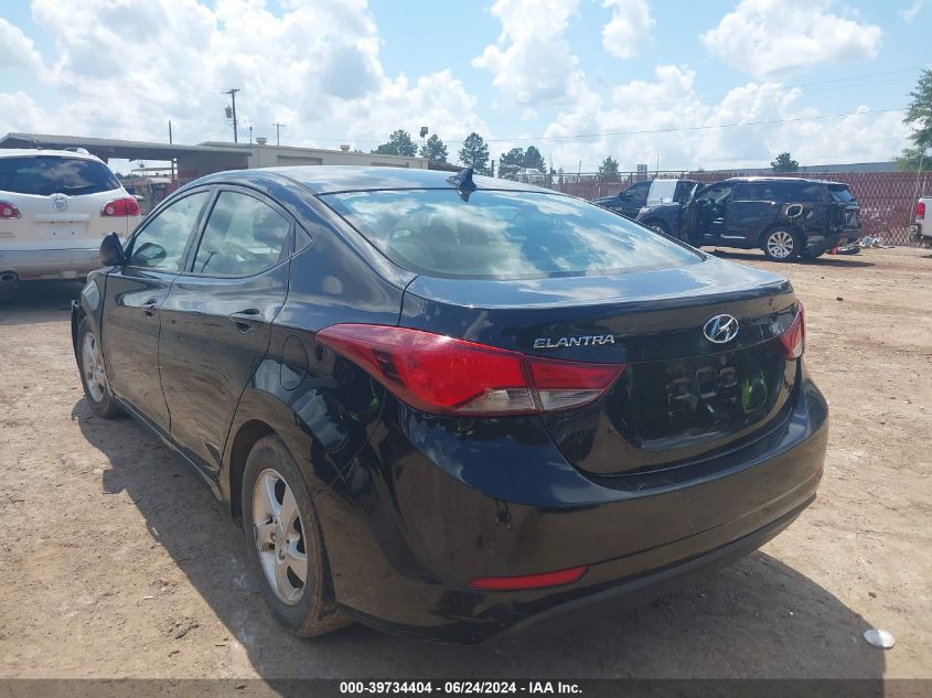 2014 Hyundai Elantra Se VIN: 5NPDH4AE2EH493489 Lot: 39734404