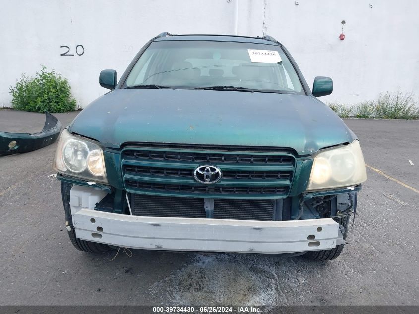 2003 Toyota Highlander Limited V6 VIN: JTEGF21A730114562 Lot: 39734430
