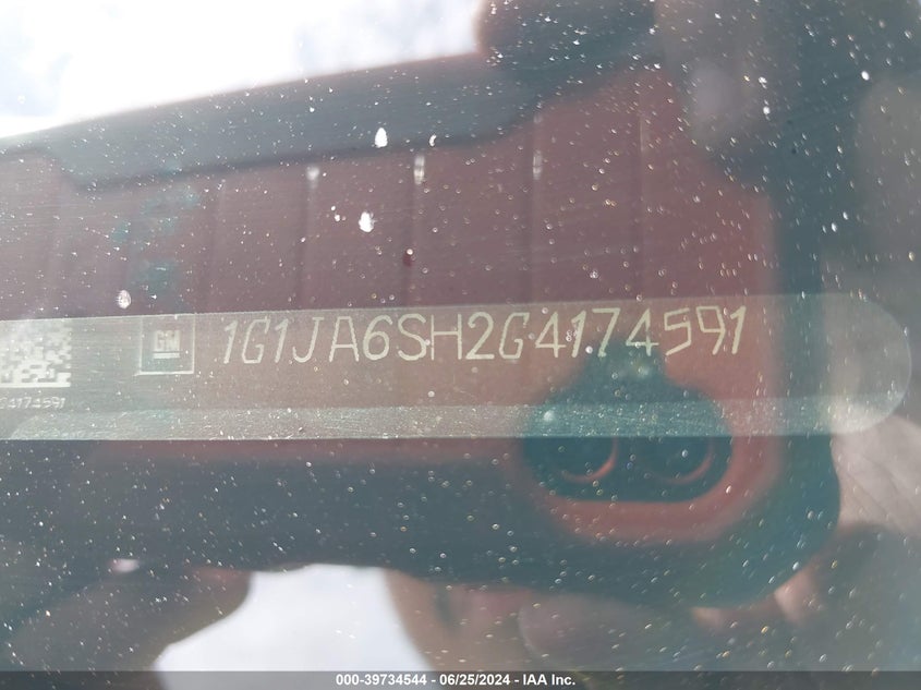 2016 Chevrolet Sonic Ls Auto VIN: 1G1JA6SH2G4174591 Lot: 39734544