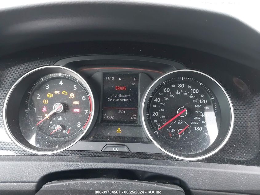 2017 Volkswagen Golf Gti Autobahn 4-Door/S 4-Door/Se 4-Door/Sport 4-Door VIN: 3VW4T7AU6HM076122 Lot: 39734567