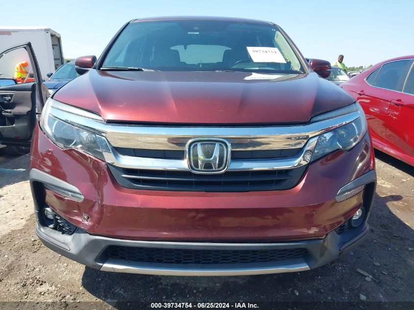 2019 Honda Pilot Ex-L VIN: 5FNYF6H40KB036593 Lot: 39734754