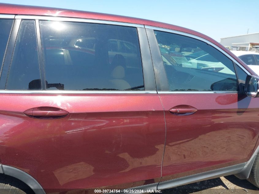 2019 Honda Pilot Ex-L VIN: 5FNYF6H40KB036593 Lot: 39734754