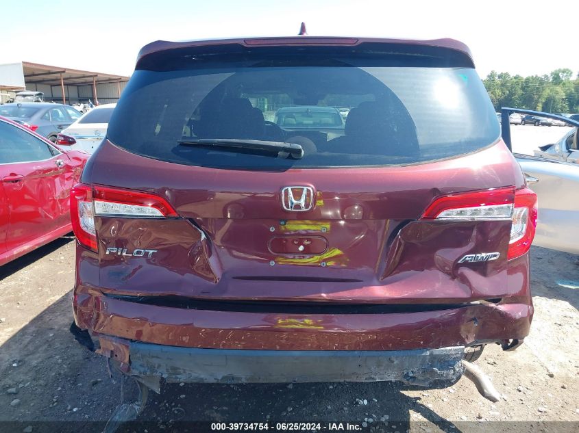 2019 Honda Pilot Ex-L VIN: 5FNYF6H40KB036593 Lot: 39734754