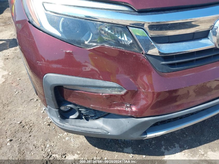 2019 Honda Pilot Ex-L VIN: 5FNYF6H40KB036593 Lot: 39734754