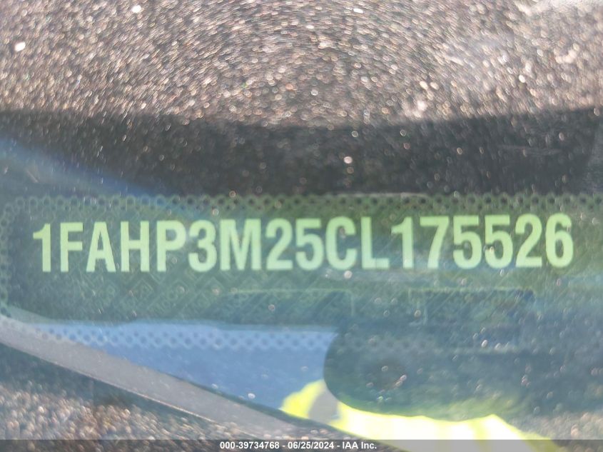 2012 Ford Focus Sel VIN: 1FAHP3M25CL175526 Lot: 39734768