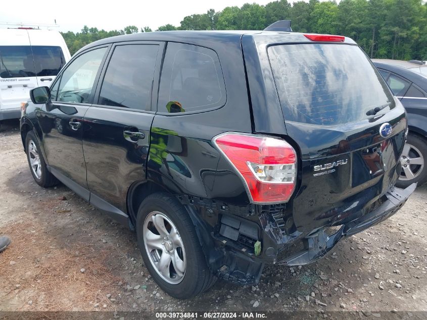 2016 Subaru Forester 2.5I VIN: JF2SJAAC9GH516276 Lot: 39734841