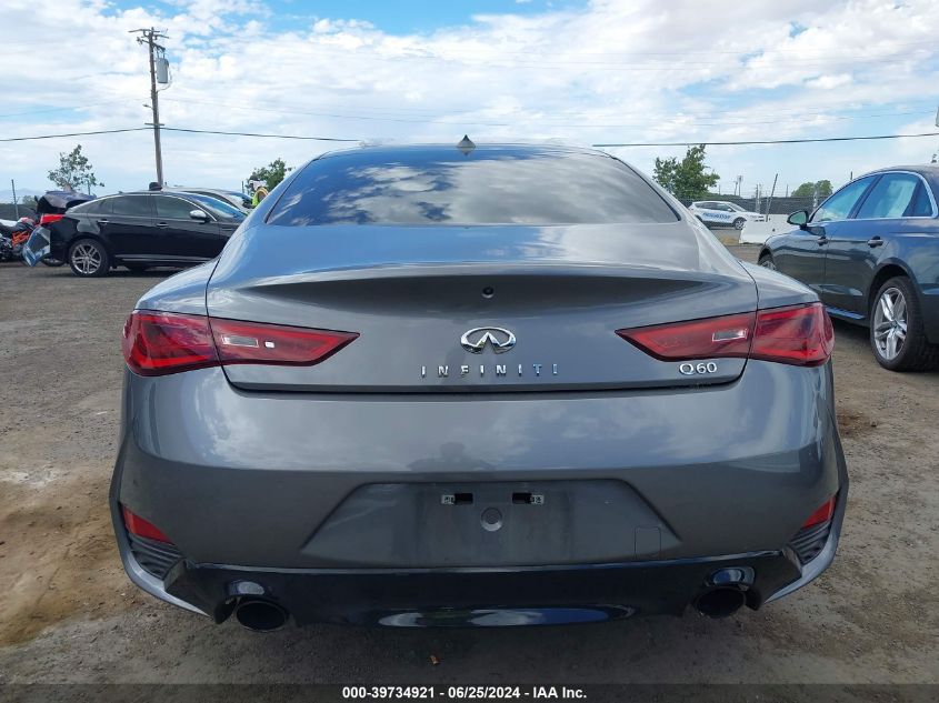 2018 Infiniti Q60 3.0T Luxe VIN: JN1EV7EK6JM343001 Lot: 39734921