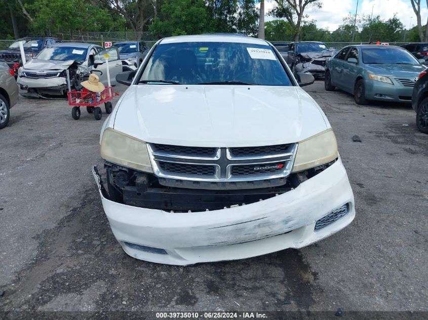 2012 Dodge Avenger Se VIN: 1C3CDZAB0CN270234 Lot: 39735010