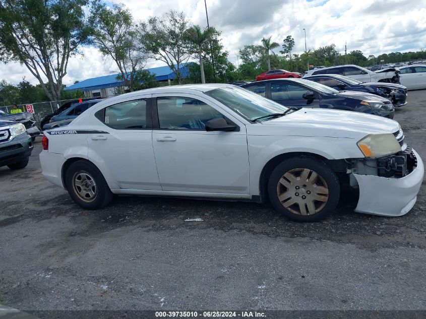 2012 Dodge Avenger Se VIN: 1C3CDZAB0CN270234 Lot: 39735010