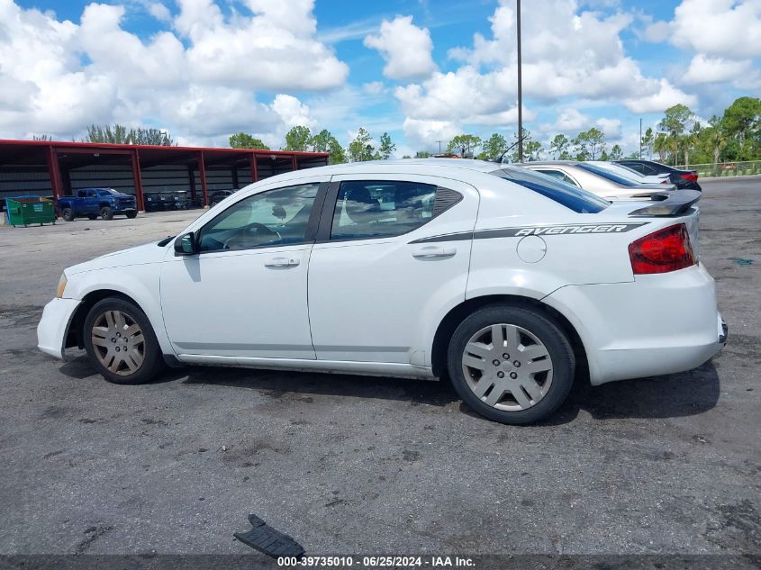 2012 Dodge Avenger Se VIN: 1C3CDZAB0CN270234 Lot: 39735010