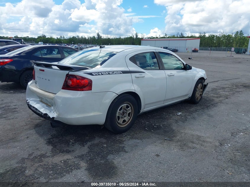 2012 Dodge Avenger Se VIN: 1C3CDZAB0CN270234 Lot: 39735010