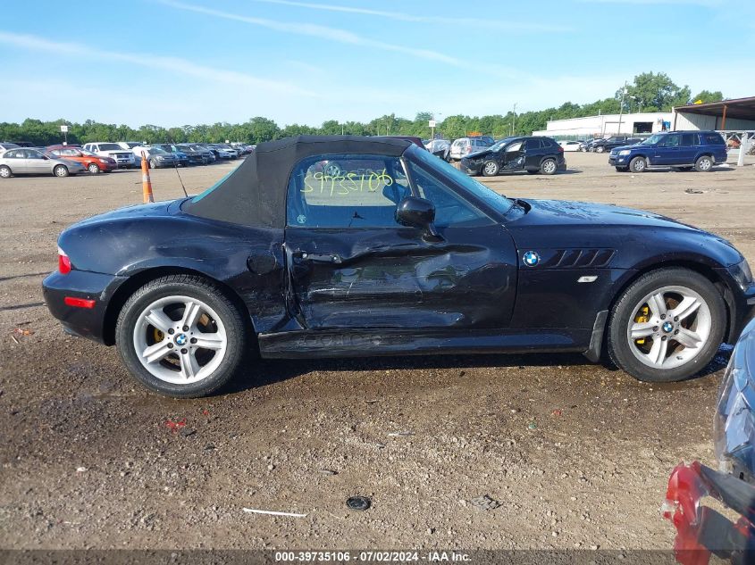 2000 BMW Z3 2.3 VIN: 4USCH9341YLF84828 Lot: 39735106