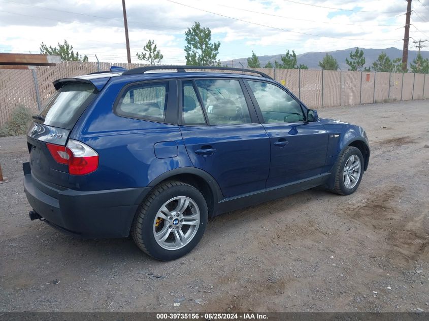 2004 BMW X3 3.0I VIN: WBXPA93444WA30884 Lot: 39735156