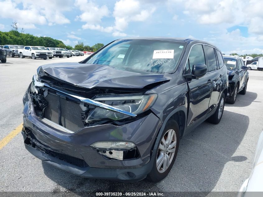 2018 Honda Pilot Lx VIN: 5FNYF5H16JB024964 Lot: 39735239