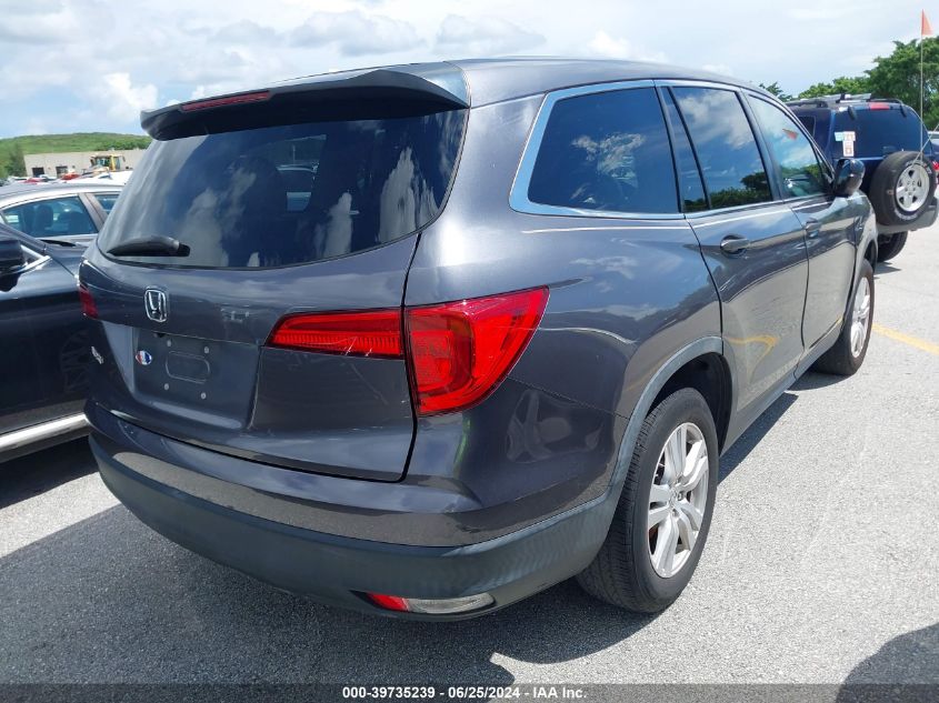 2018 Honda Pilot Lx VIN: 5FNYF5H16JB024964 Lot: 39735239