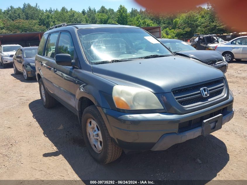 2003 Honda Pilot Lx VIN: 2HKYF18173H621277 Lot: 39735292