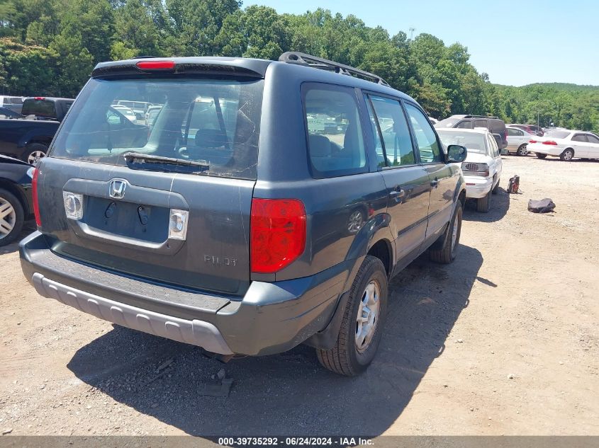 2003 Honda Pilot Lx VIN: 2HKYF18173H621277 Lot: 39735292