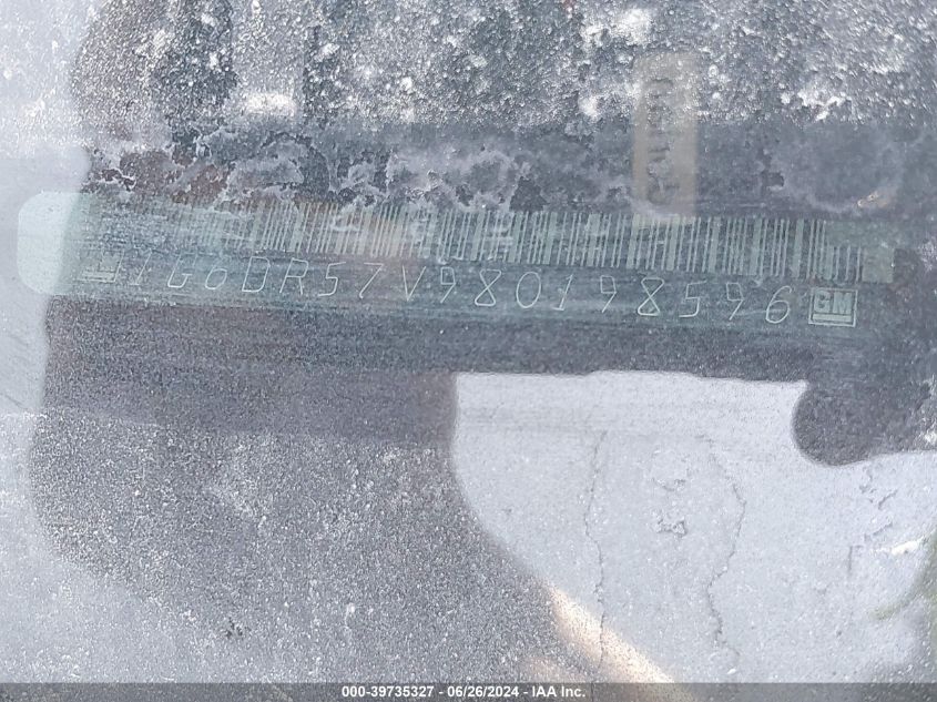 2008 Cadillac Cts Hi Feature V6 VIN: 1G6DR57V980198596 Lot: 39735327