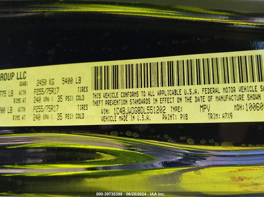 2013 JEEP WRANGLER UNLIMITED SPORT - 1C4BJWDG8DL551202