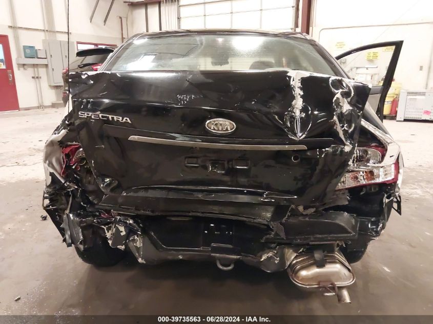 2008 Kia Spectra Ex VIN: KNAFE121985565608 Lot: 39735563