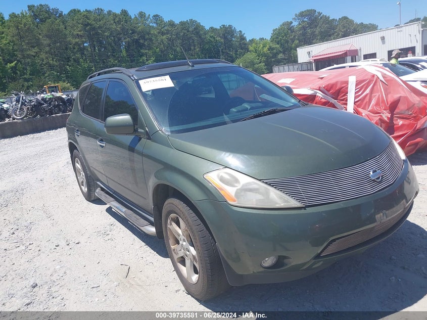 2003 Nissan Murano Sl VIN: JN8AZ08T63W119931 Lot: 39735581