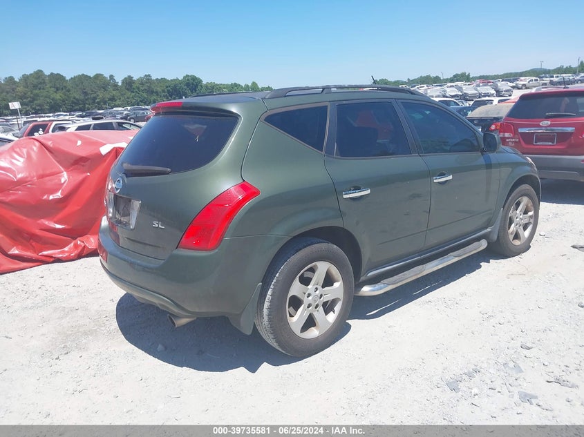 2003 Nissan Murano Sl VIN: JN8AZ08T63W119931 Lot: 39735581