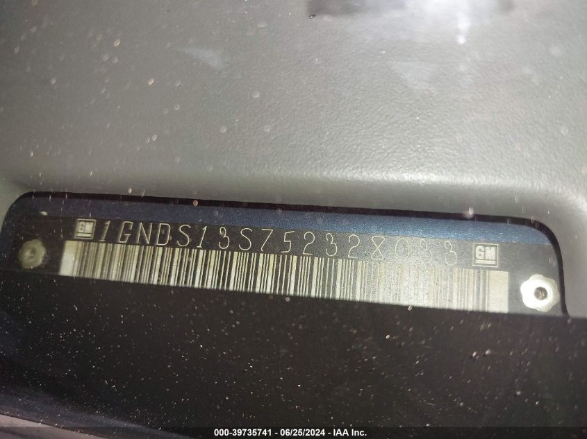 2005 Chevrolet Trailblazer Ls VIN: 1GNDS13S752328033 Lot: 39735741