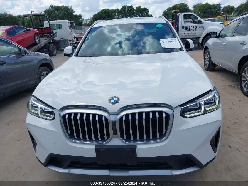 2023 BMW X3 Sdrive30I VIN: 5UX43DP02P9S05099 Lot: 39735824